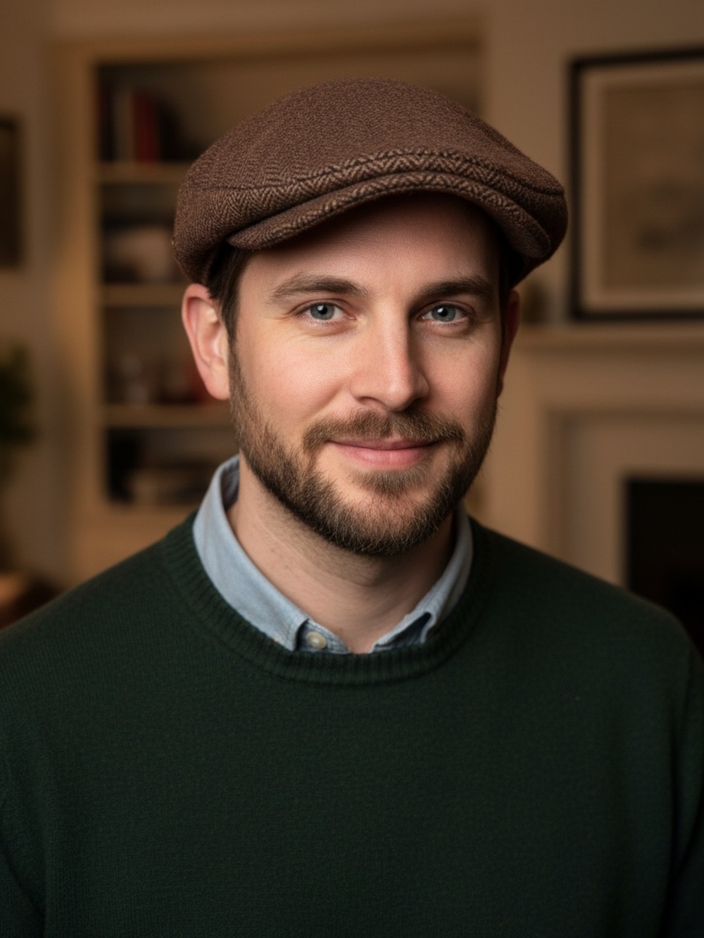 Man of Aran - Ireland Donegal Tweed Herringbone Flat Cap